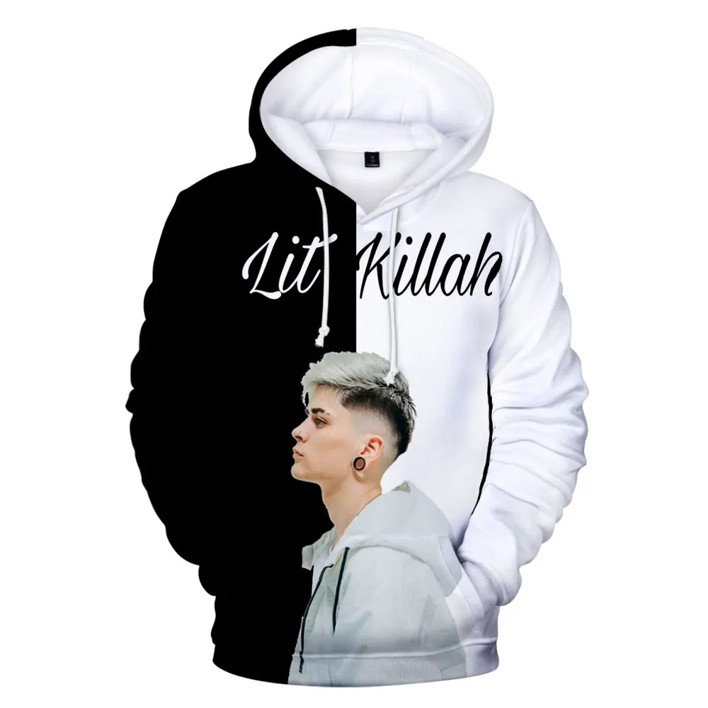 Lit Killah 3D Trendy Print Hoodie Comfortable  Hip Hop Hoody Casual All-match Harajuku Unisex Hoodie tops