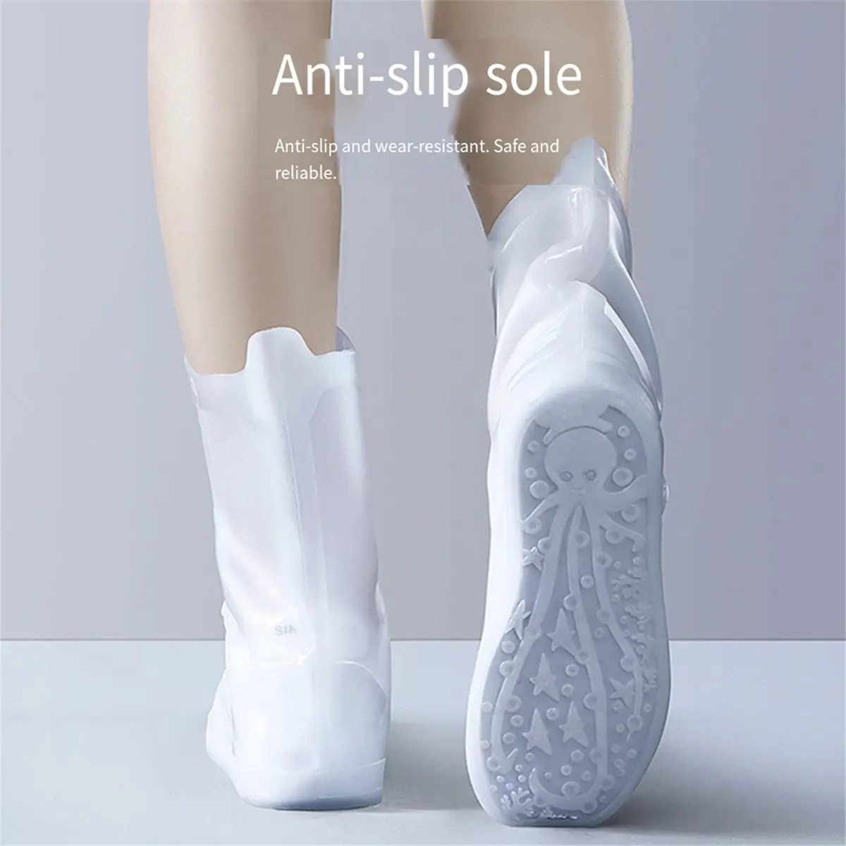 

(ABHW) Водонепроницаемые чехлы для обуви от дождя, нескользящие складные галоши для женщин, для активного отдыха, езды на велосипеде, рыбалки, размер L