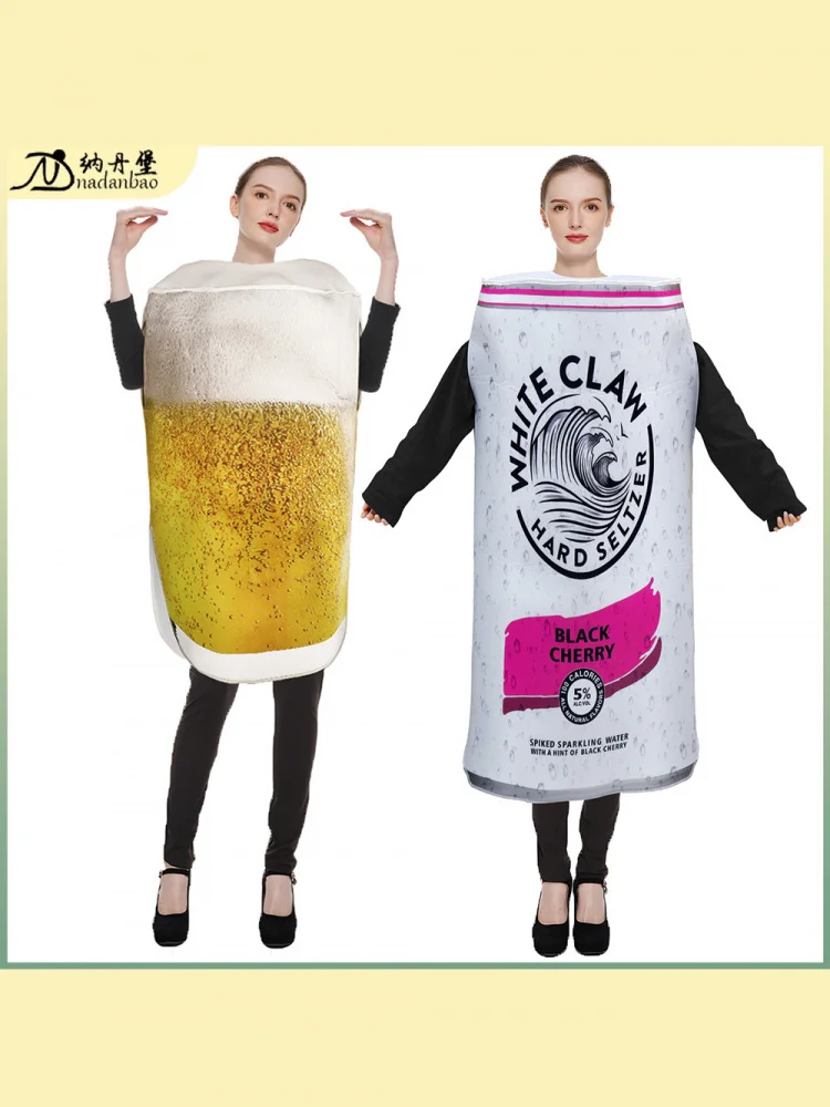 大人のハロウィーンパーティー新しいスポンジビールカップデジタル印刷ステージパフォーマンス服女性の伝統的な衣装国家ステージウェア