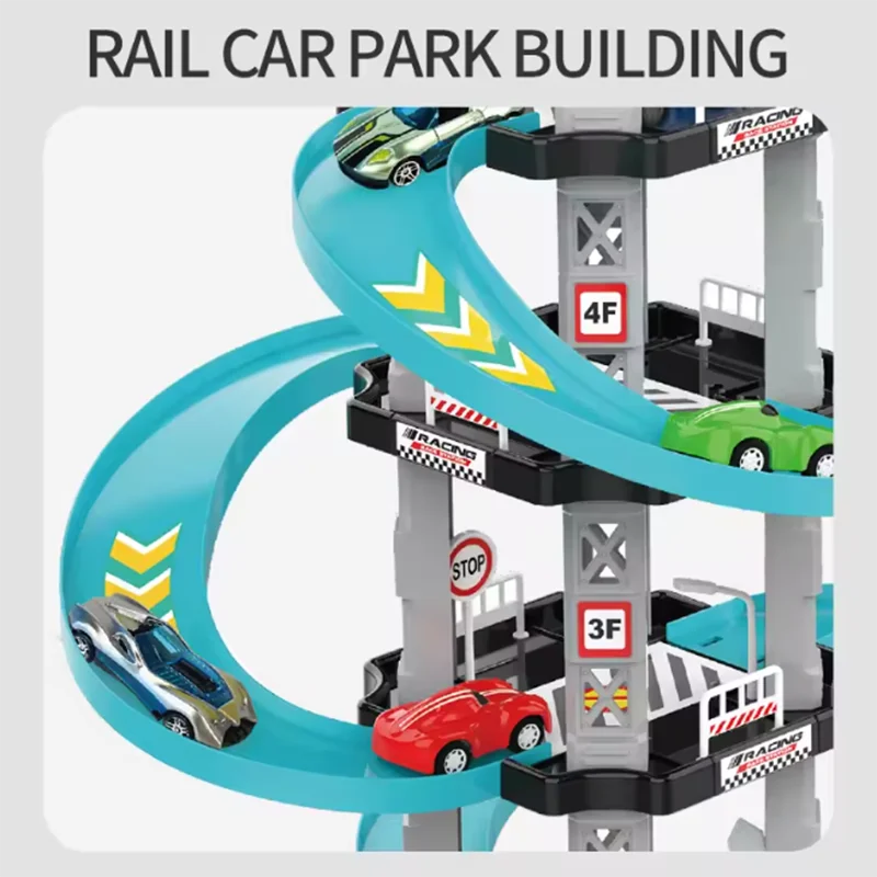 Puzzle per bambini, vagone ferroviario da tiro, giocattolo, parcheggio, costruzione di auto, assemblaggio fai da te e set di auto scorrevoli