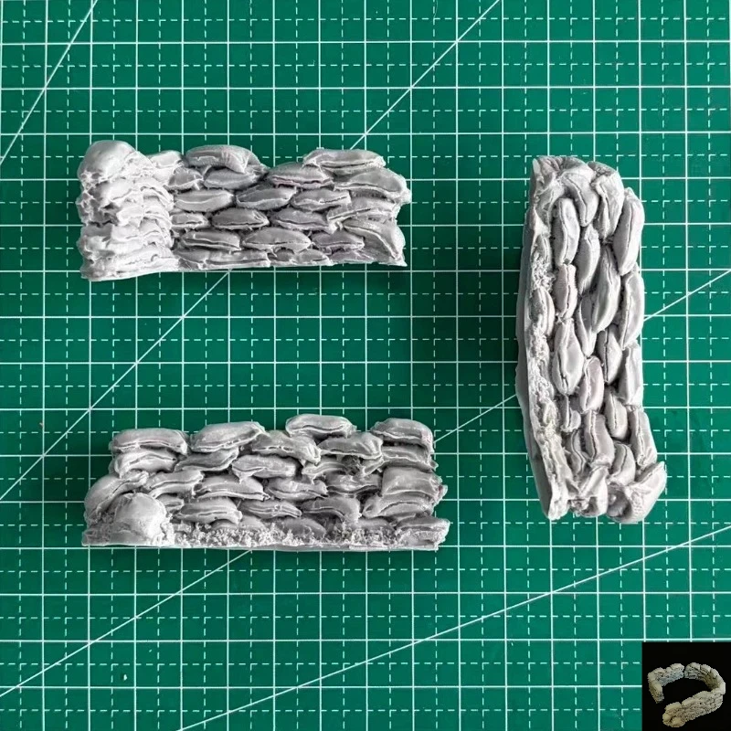 Modelo de resina fundida em escala 1/35, kit montado, saco de areia, modelo de cena, desmontado e sem pintura