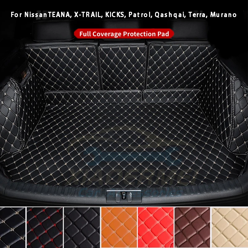 Rear Trunk Mat For Nissan TEANA X-TRAIL KICKS Patrol Qashqai Terra Murano Trunk Full Coverage Pad Cargo Liner Anti Dirty Mat