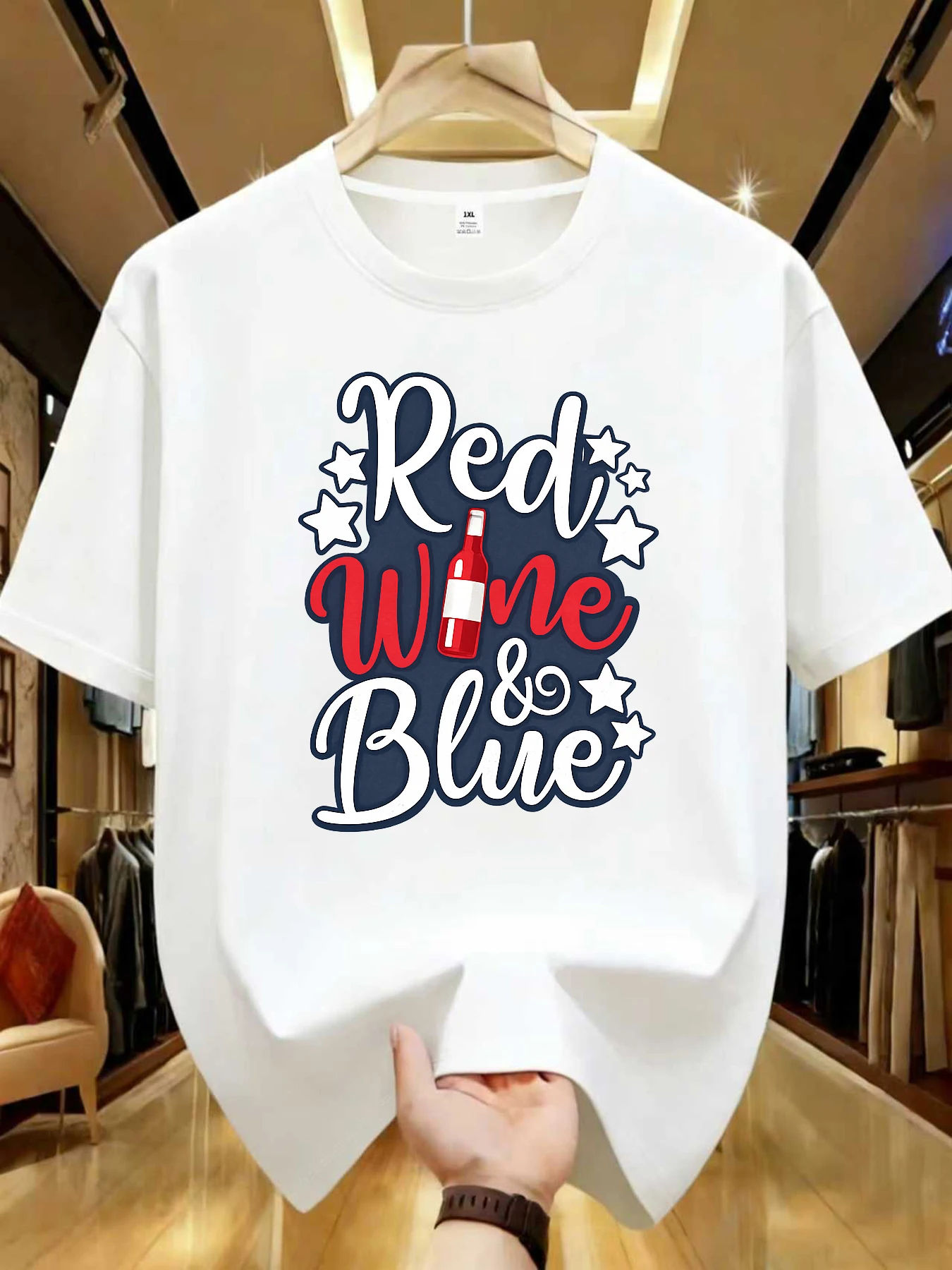 

【WZM1041112】Креативная женская футболка больших размеров с принтом в виде бутылки, круглым вырезом, летняя, повседневная, с короткими рукавами, в уличном стиле, универсальная.