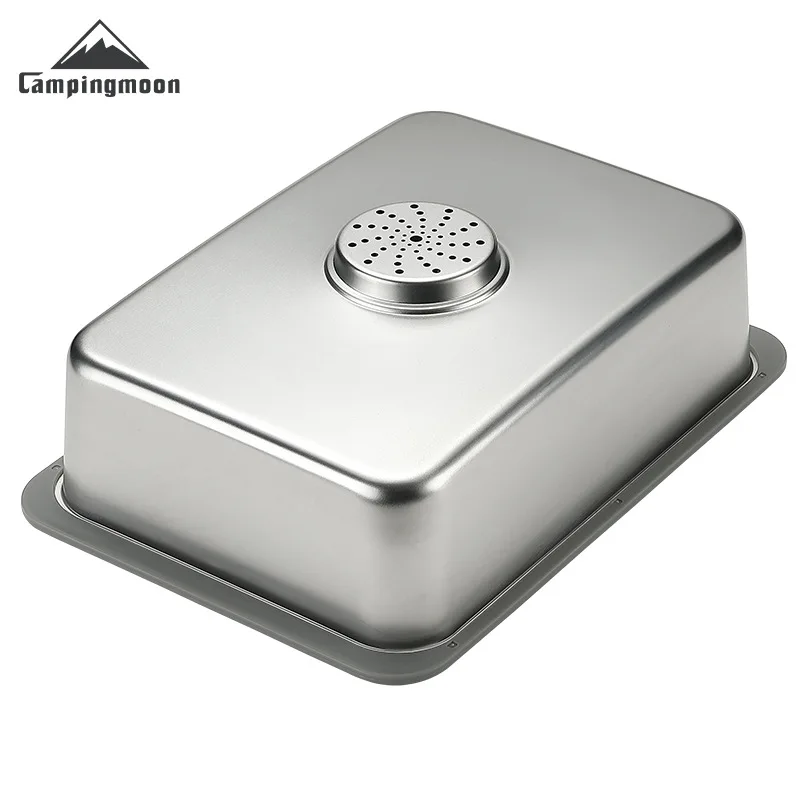 CAMPINGMOON CK-26 IGT Unit 1 Sink Camping 304 Stainless Steel Dishwashing Sink Multi Functional Water Storage Basin