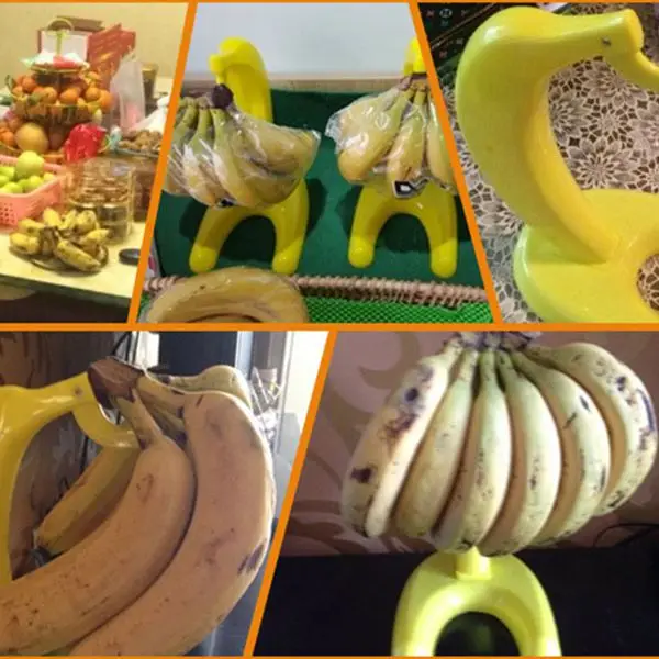 Kreative Kunststoff Bananen Kleiderbügel Boden Typ Obst halter Rack Küche Lagerung Veranstalter Obst Werkzeug Küchen zubehör