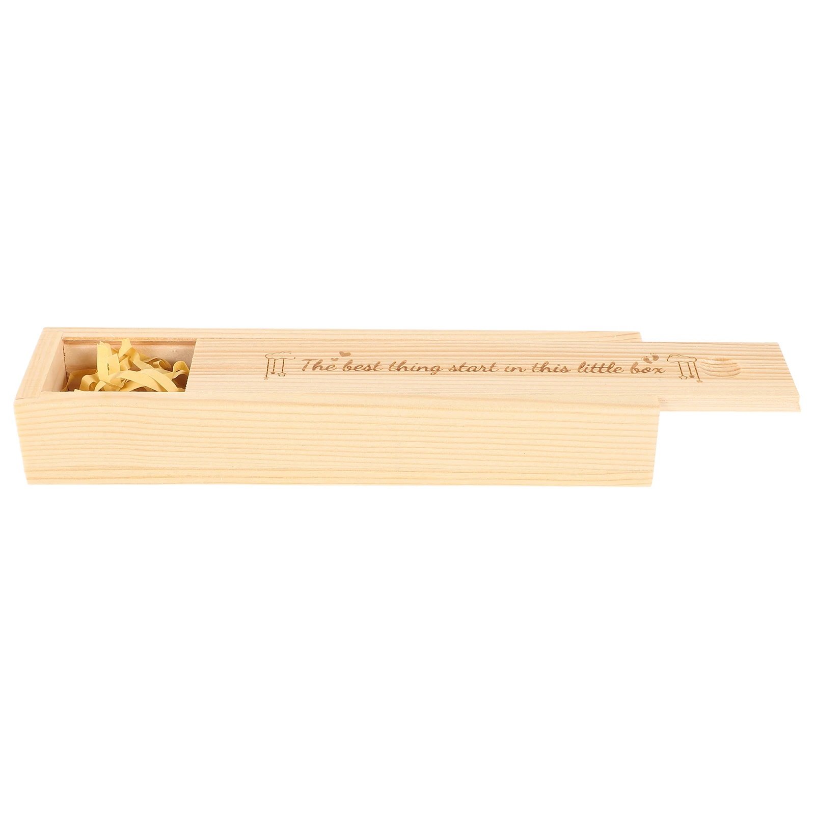 

Wood Pregnancy Test Keepsake Box Natural Finish Footprint Design Storage For Baby Announcement Newborn Mementos Lidded Wooden