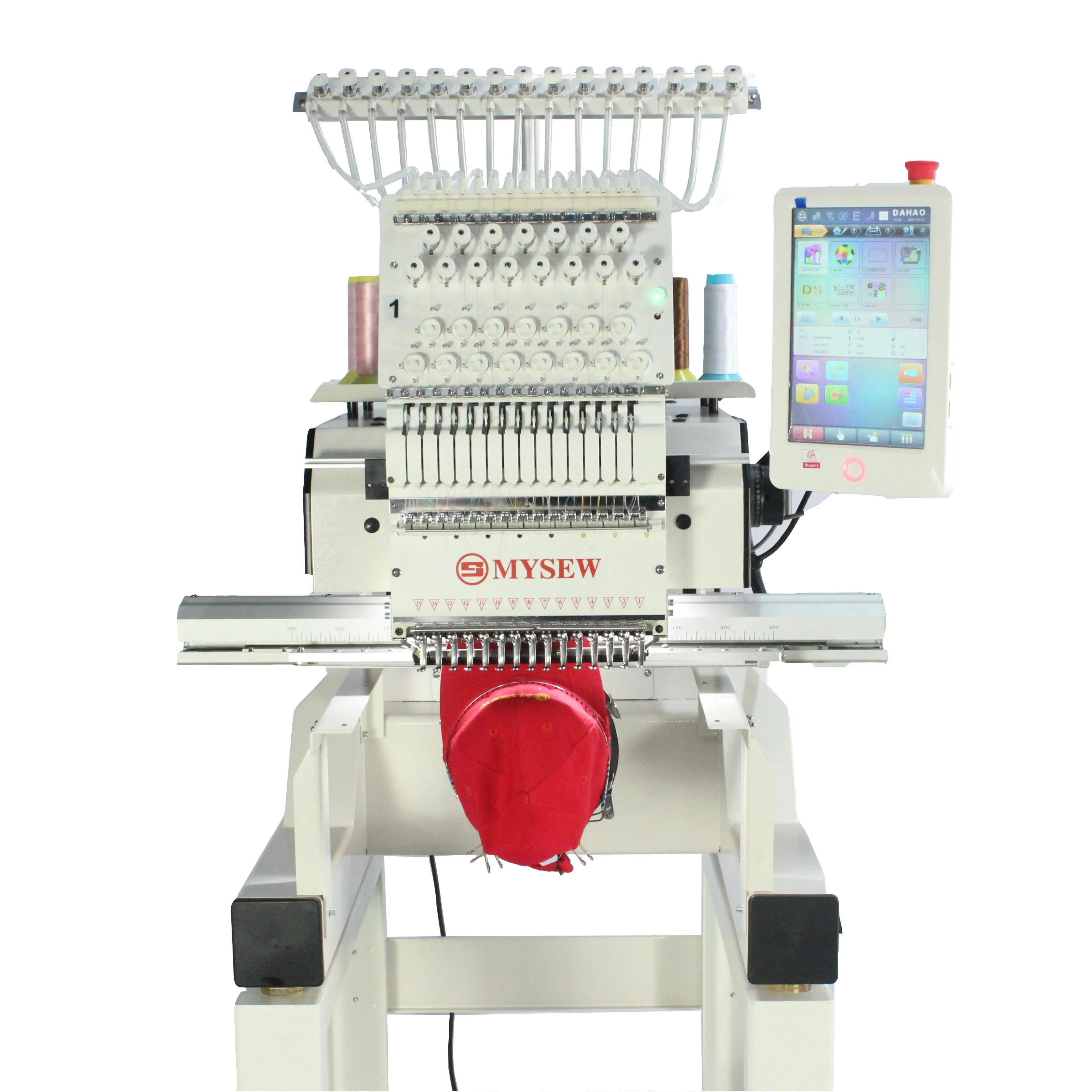 MBC 1501 MYSEW Single Head 15-Needle Industrial Automatic High Speed Computerized Bags Shoes Clothes Embroidery Machine