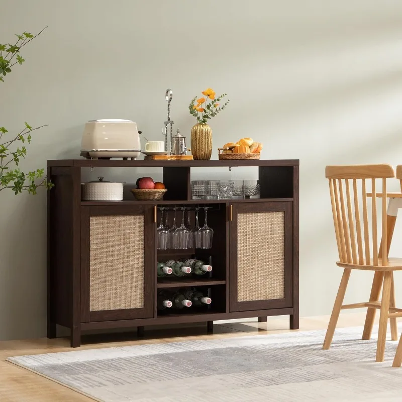 Rattan Coffee Bar Cabinet, 102