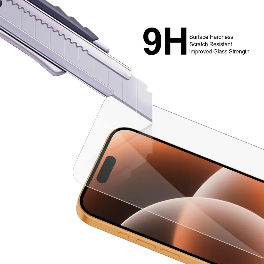 2 упаковки, предназначенные для iPhone 17 Pro Max (6,9 дюйма), защитная пленка из закаленного стекла с (простой лотком для установки), защита от царапин