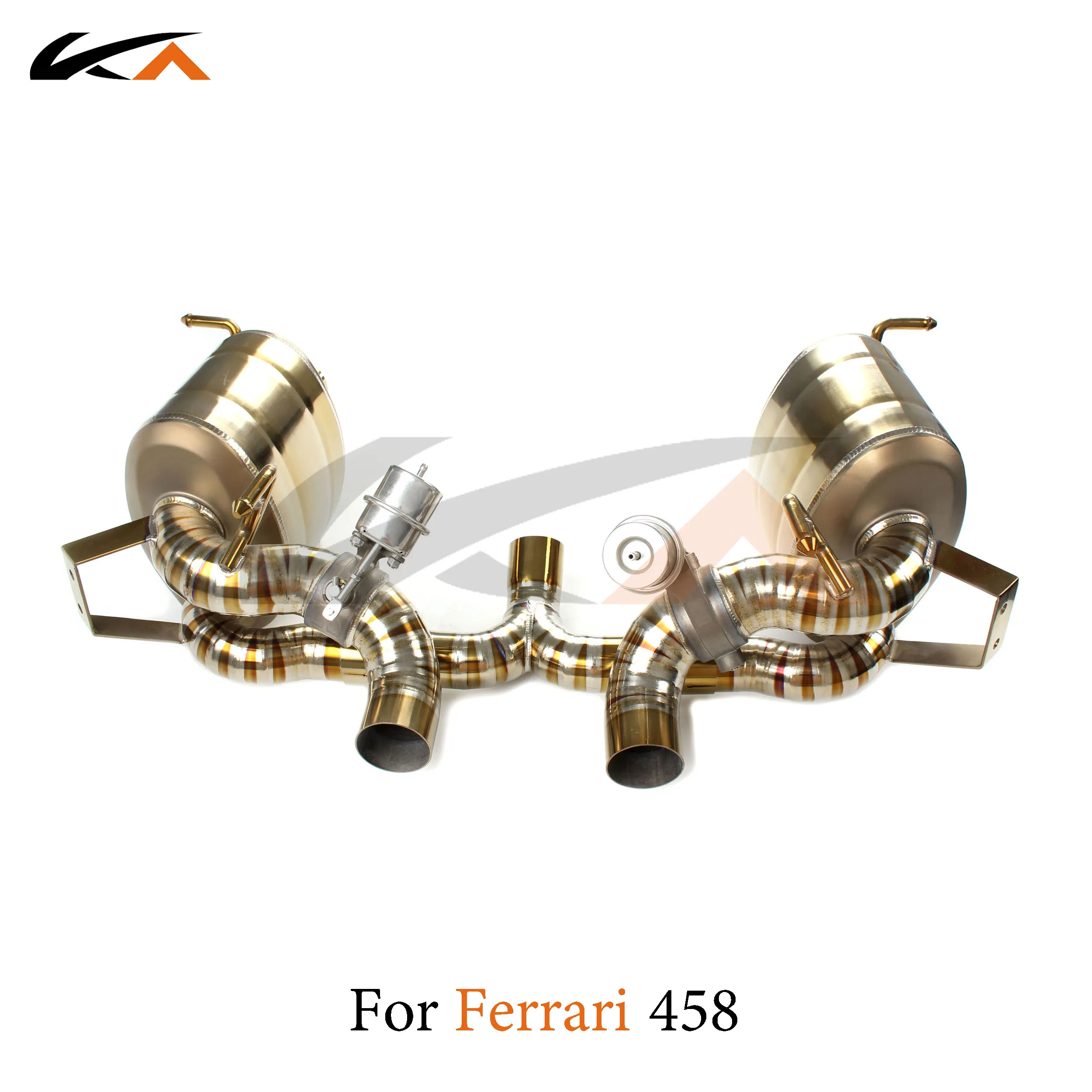 KA Tuning exhaust system parts titanium alloy catback for Ferrari 458 rear section performance muffler valve