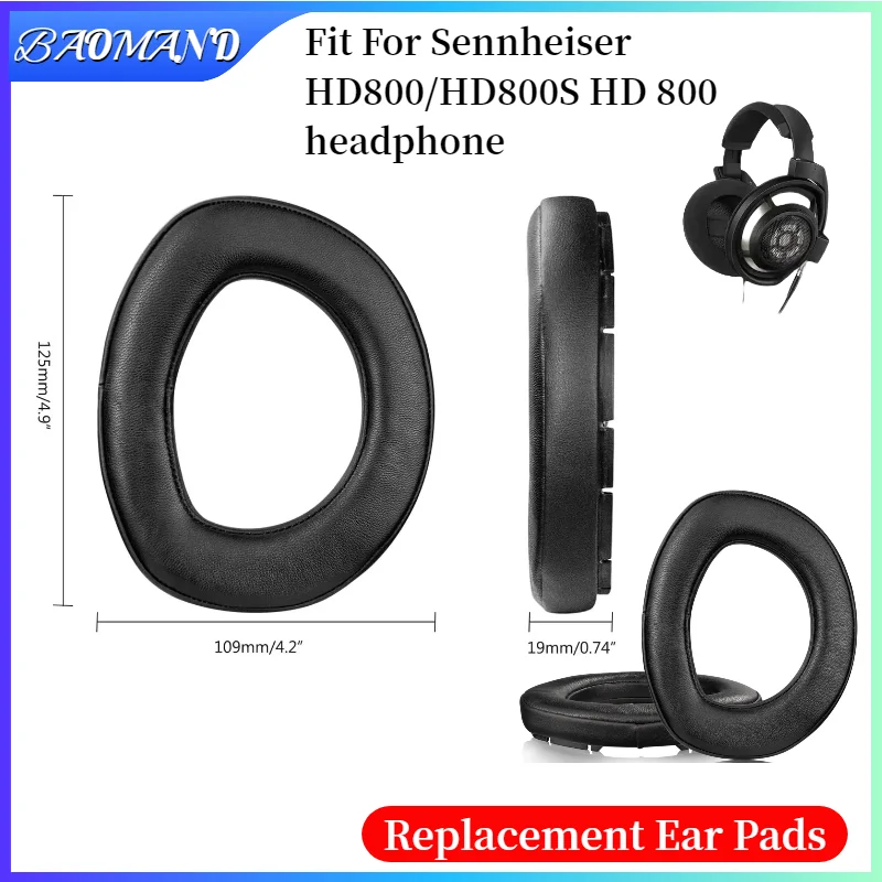 

Protein Leather Earpads Cushions for Sennheiser HD800 HD800S Headphones, Replacement Ear Pads Headset