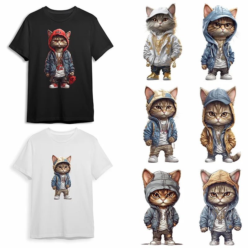 

Cartoon Cat ips Fashion Iron Patch Clothing T-shirt DIY Hoodie Jacket Sticker DTF Patch Is Waterproof