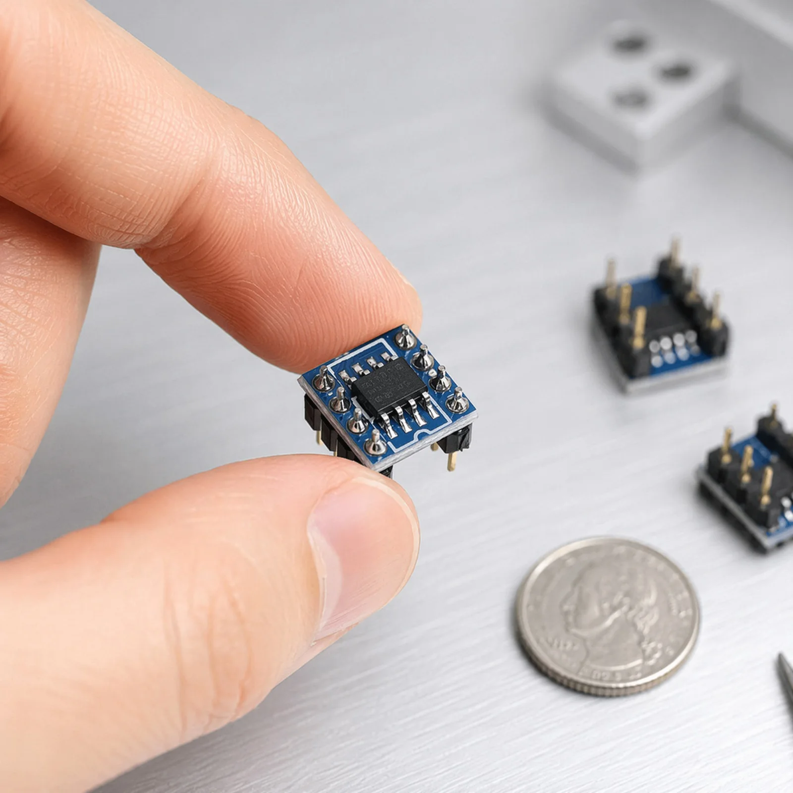 OPA627AU Dual Op Amp Adapter DIP Module Single to Dual PCB Converter Board 15x10mm Matched Pair Audio