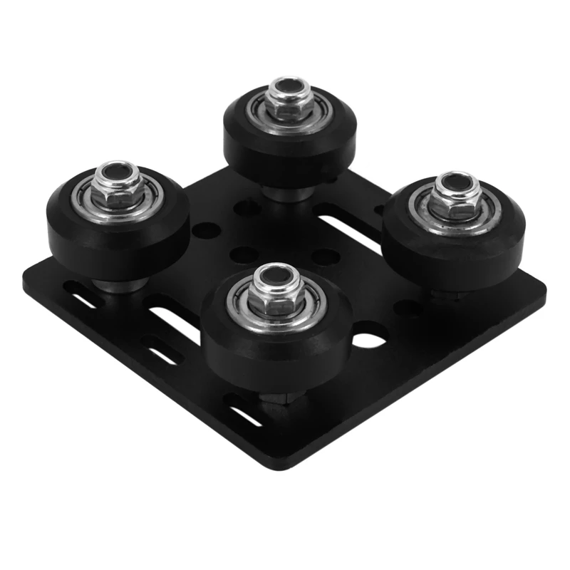 4X 3D Printer Accessories European Standard 2020 Aluminum Profile Pulley V-Slot Build Gantry Plate