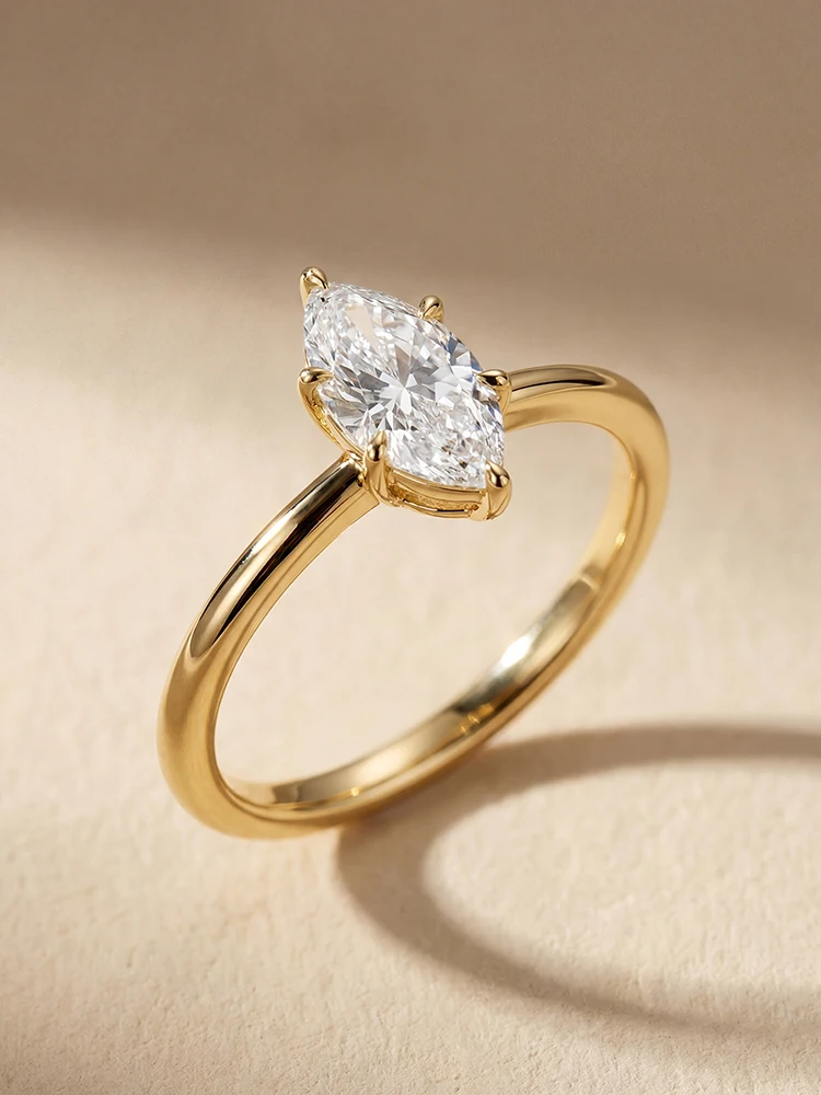 Simple Classic 1-3 Carats Marquise Zircon Ring For Women 925 Sterling Silver Engagement Wedding Luxury High Quality Fine Jewelry