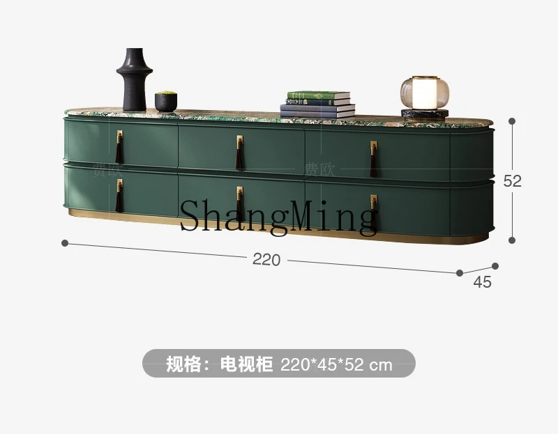 

CL Light Luxury TV Cabinet Large Flat Floor Villa Living Room Fashion Marble Coffee Table Floor Cabinet
