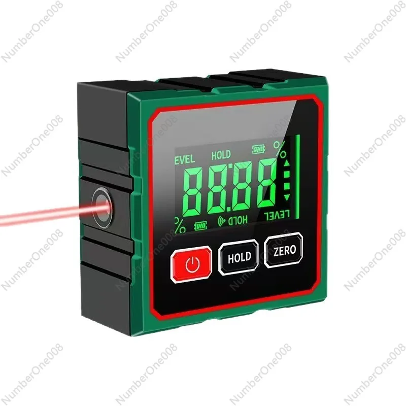 

Цифровой инклинометр с 360° ° Магнитное основание и лазерный уровень, электронный угломер, портативный транспортир для строительства