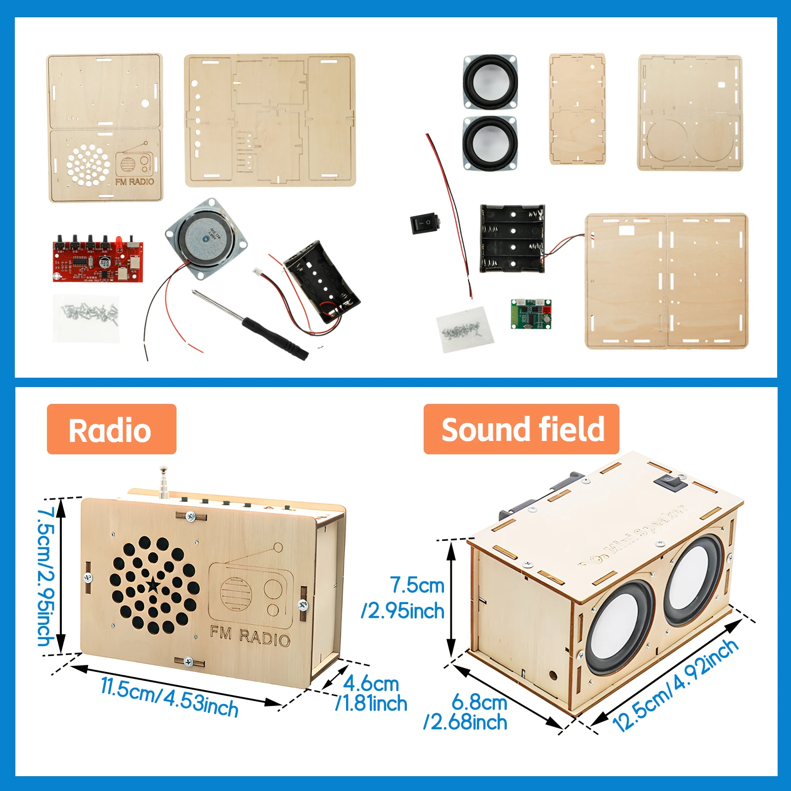 Stem Projects Radio Easy Assembly Stem Projects Toys Stem Radio Kit Educational DIY Electronics Kit Building Own Bluetooth