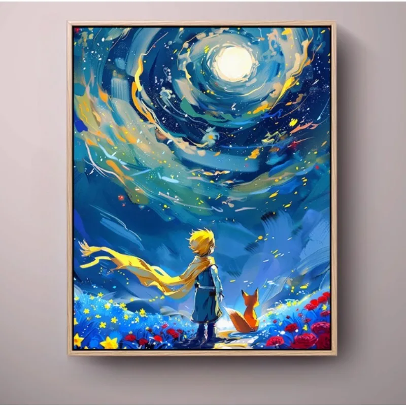 1000pcs Paper Jigsaw Puzzle 100pieces 1.1mm Toy Prince and Shiba Inu Moon Star Night Bedroom Decor Wall Stickers Puzzle Paper