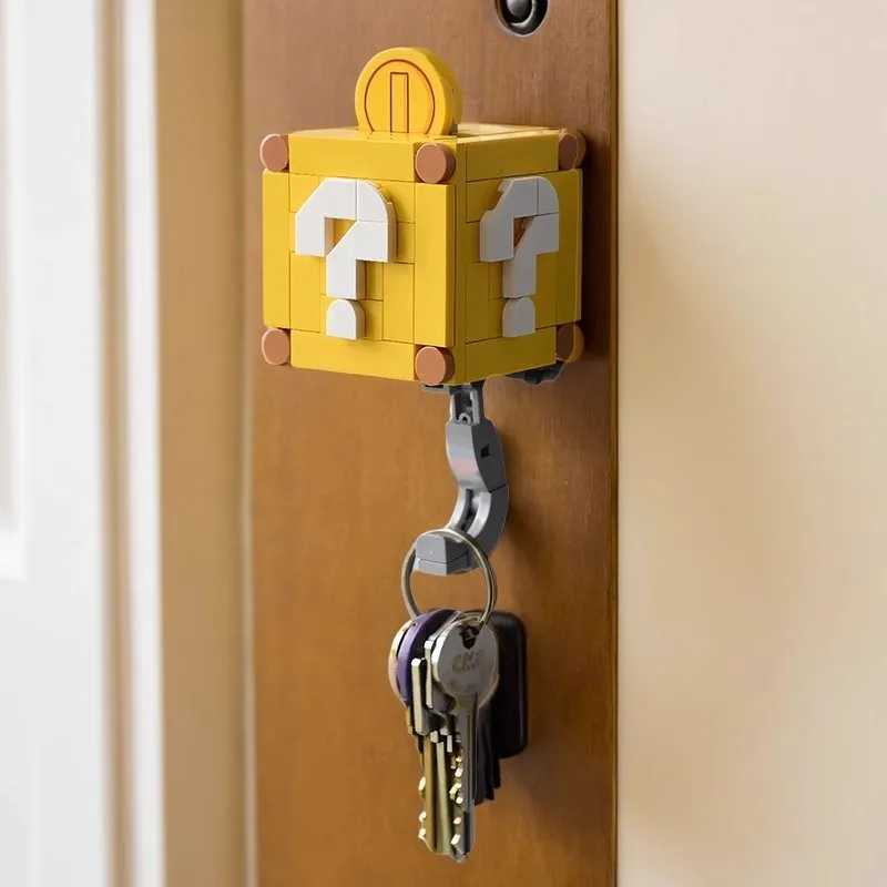 Question Mark Box Key Hook Figurine Building Blocks Assembly Toy Creative Lego Gift Brick Trendy Plaything Educational Toy DIY