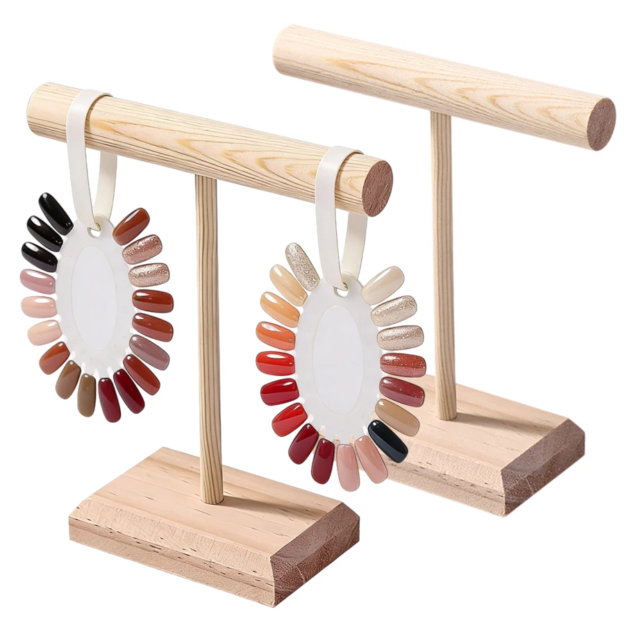 Fächerförmiger Nagelsticker-Präsentationsständer, Farbkarten-Organizer, Schmuckhalter für Halsketten und Armbänder – Detail 1
