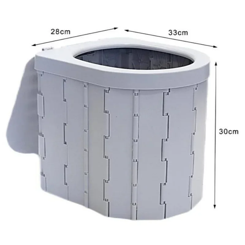 Portable Emergency Folding Camping Toilet Black /Gray/YellowWashable Plastic Potty for Car Travel and Outdoor Camping