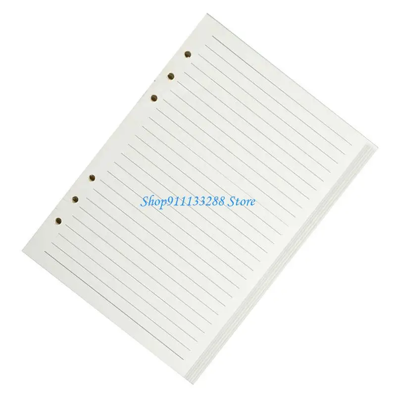 G88D 80 Sheets 6 Holes Refill Inserts Horizontal Line Paper Refillable Refill Paper Filling Paper Replacement Sheets