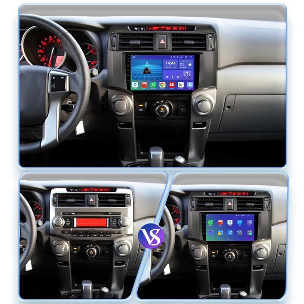 For Toyota Supra 4Runner 2009-2019 Navigation GPS Android 14 Bluetooth Car Navigation All-in-One Car Radio Carplay AHD Camera