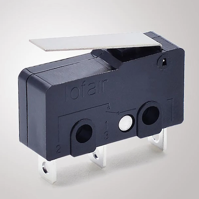 Micro Switch 3Pin NO/NC มินิสวิตช์จำกัด5A 250VAC M102-011 Roller Arc Lever Snap Action Push Micro Switch สีดำ