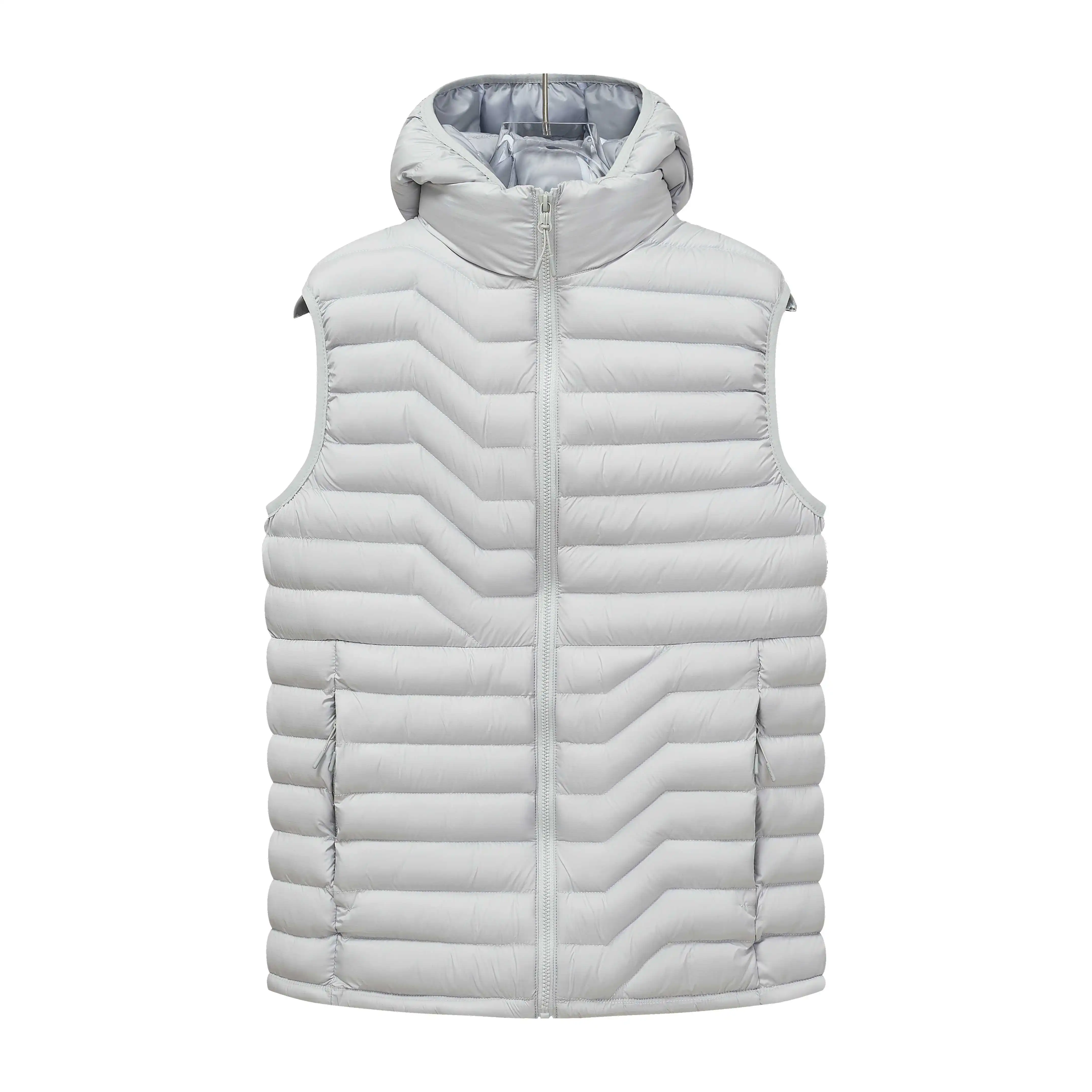 새로운 경량 남성 민소매 패딩 재킷 겨울 패션 남성 후 - Puffer Vest Padded 리뷰 및 가격
