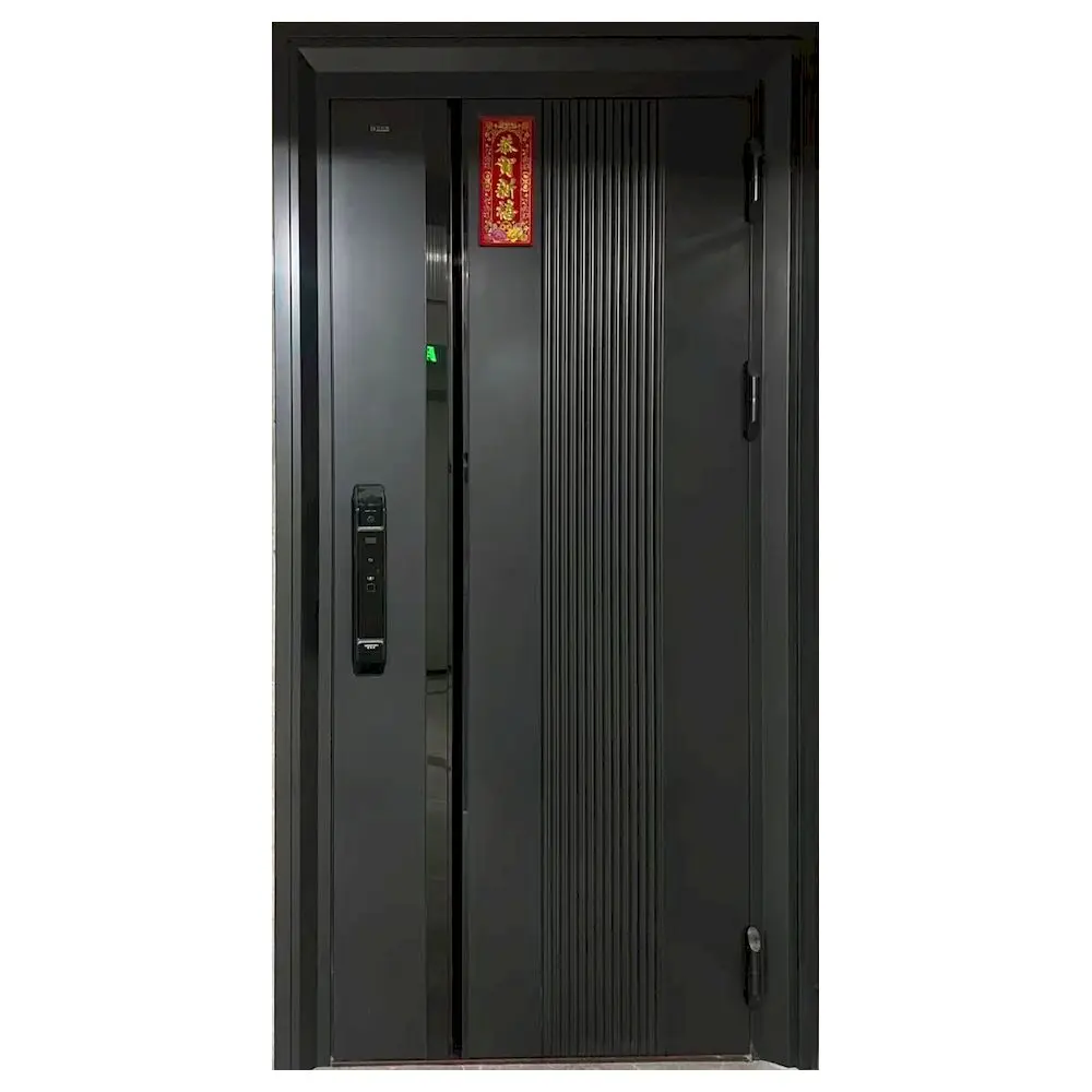 Customization Stainless Steel Security Door With High Strength Vision Panels Insulated Heavy Duty Soundproof Pivot Hinge