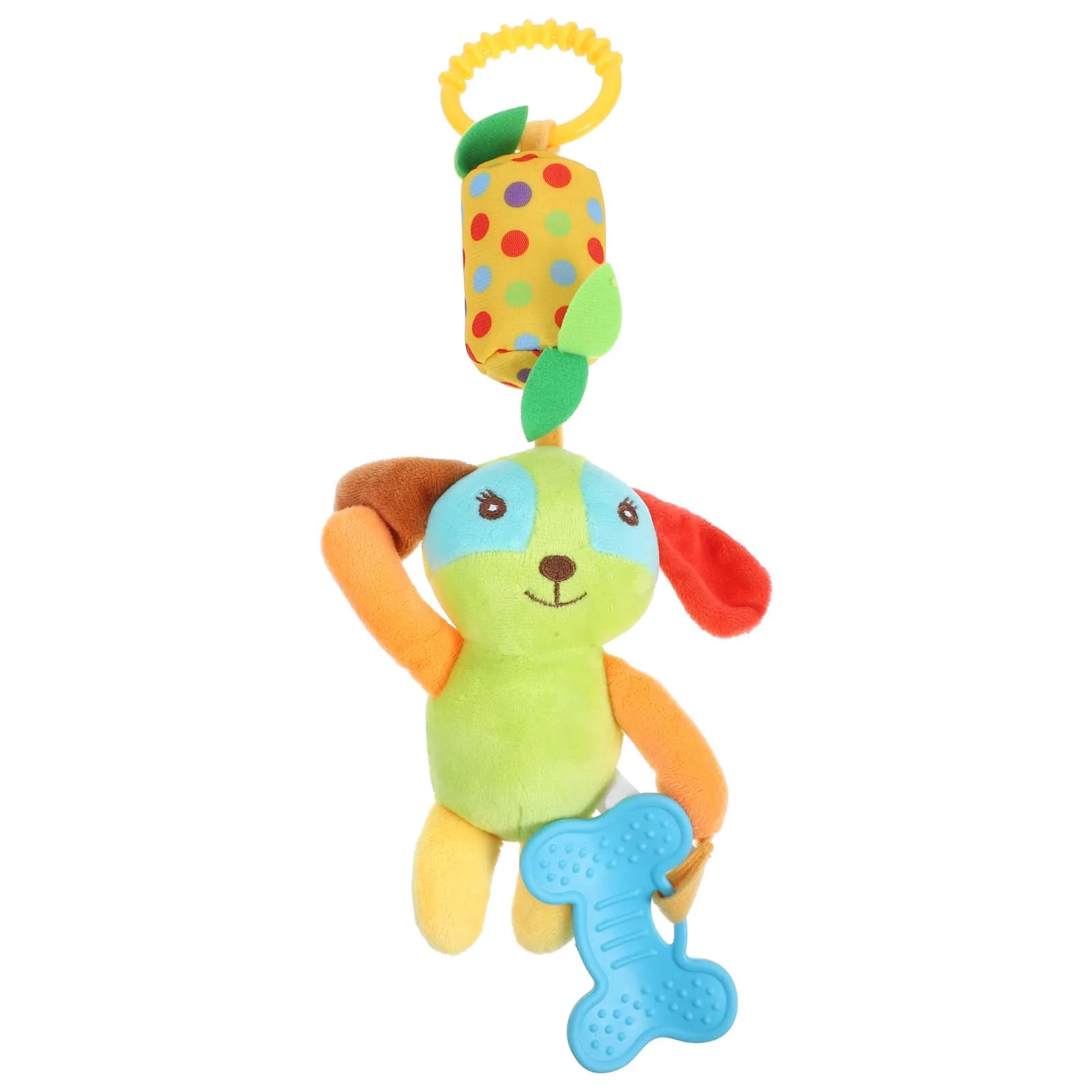 Soft Baby Crib Hanging Stroller Car Seat Bell Dog Newborn Gift Wrap Around Crib Rail Stroller Handle Perfect For