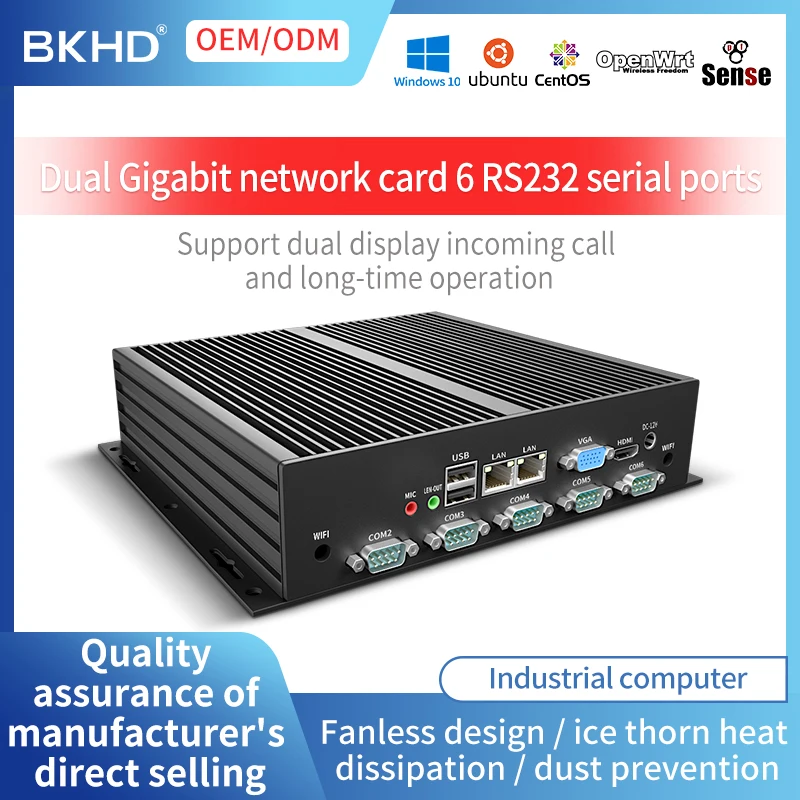 BKHD ITX-G687-2L-5f1bC Мини ПК компьютер i3 i5 i7 CPU Quad Core DDR4 RAM SSD 17*17 см материнская плата для офиса развлечение безвентиляторный бесшумный