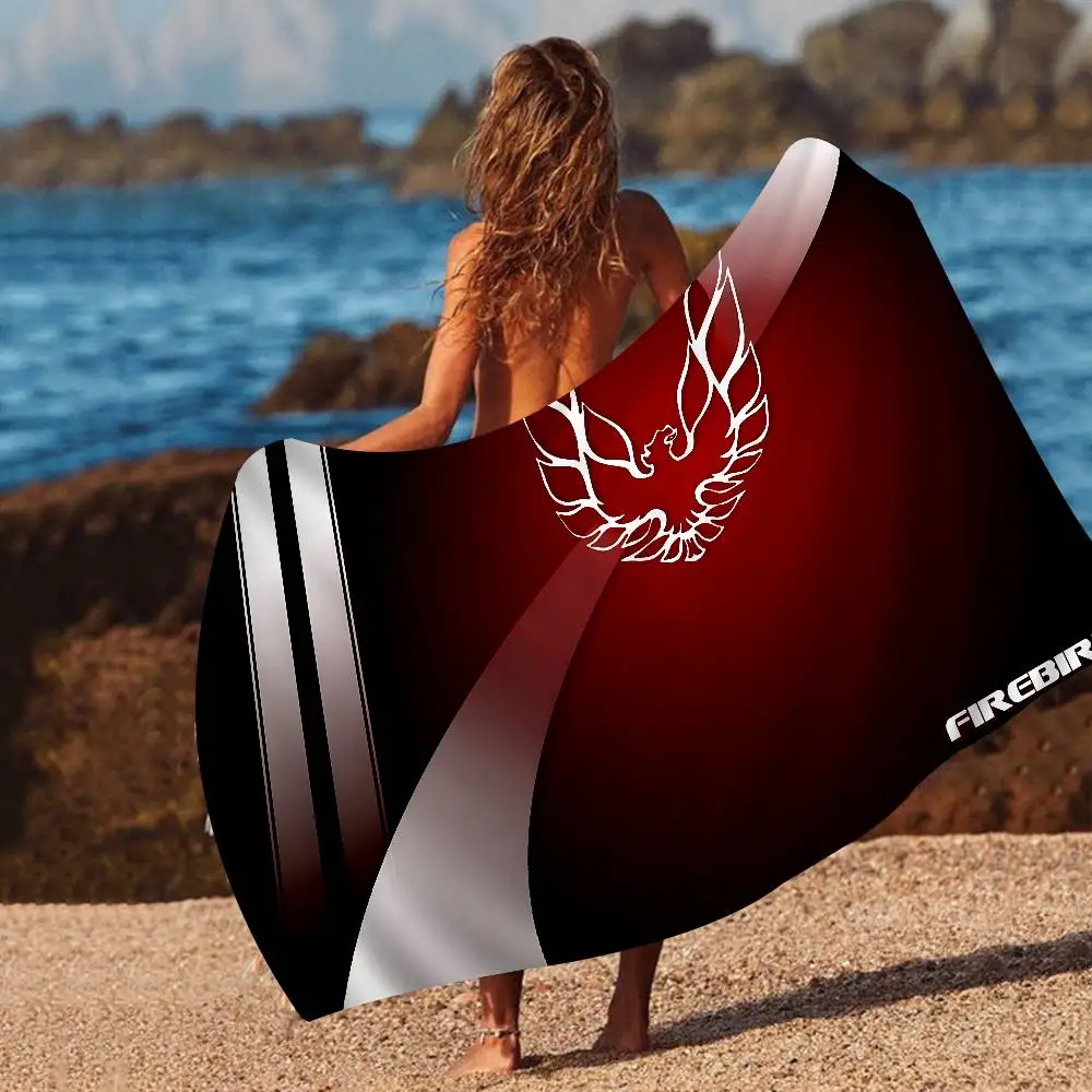 Pontiac Firebird Trans Anime Beach Swimming Towel Soft Absorbent Washcloth Children's Gifts for Kids Travel Camping Gym
