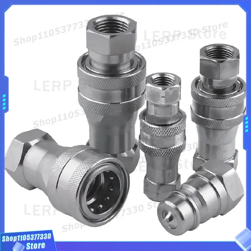 High Pressure Stainless Steel Hydraulic Quick Coupling Male Female Connector for Industrial Machinery Fluid Power System