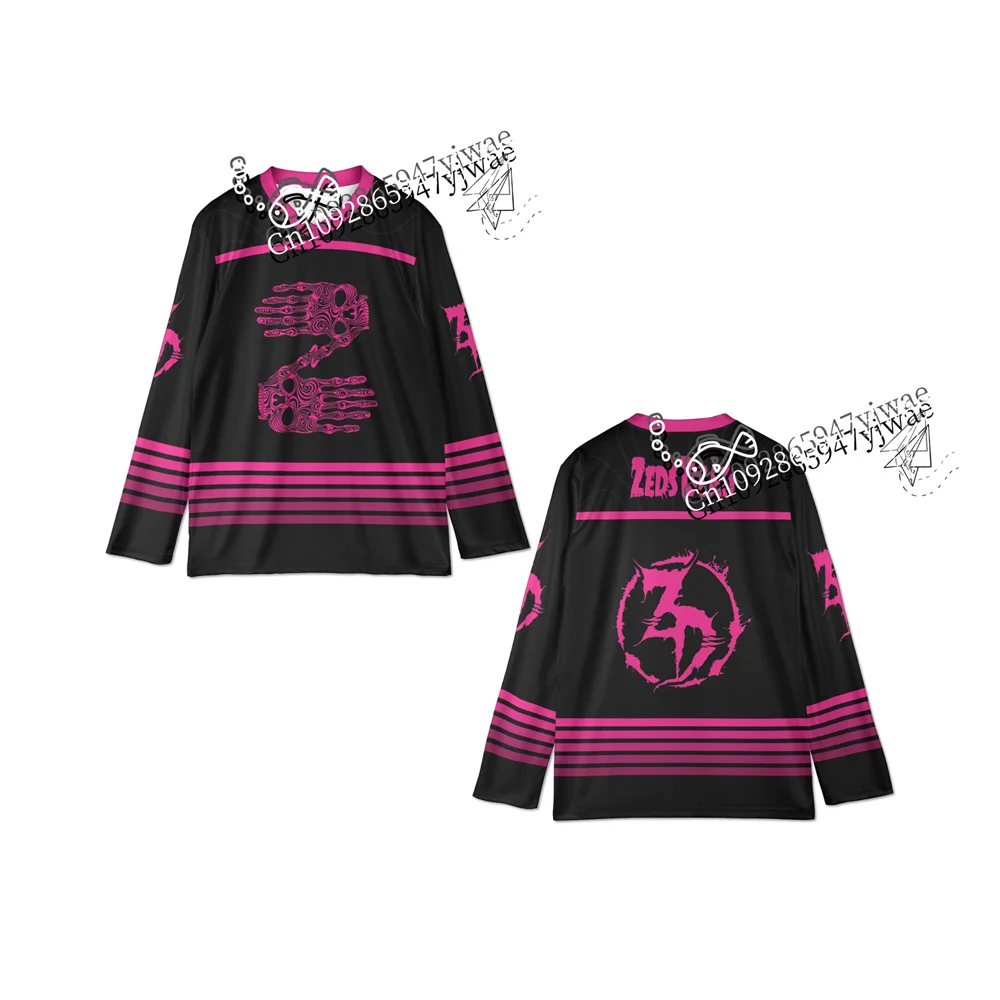 Basshead Y2k Hockey Jersey 2026 Zeds Dead Sweatshirt Atmungsaktives Schnelltrocknendes Oberteil Fan-T-Shirt Herbst Herren Damen Langarm-T-Shirt – Detail 6
