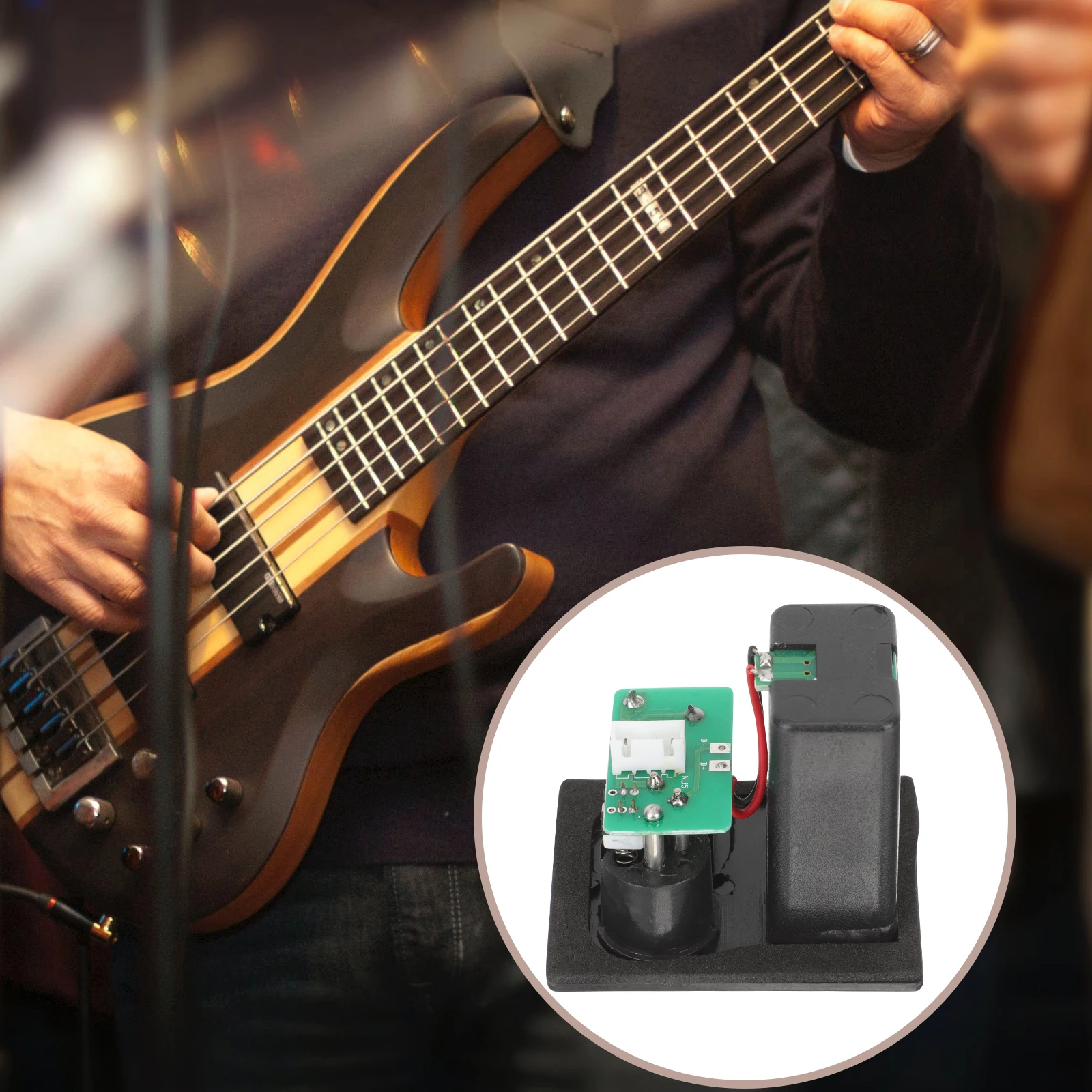 

Guitar Pickup Box Case Bass Pickup Box Holder Compartments for Active Bass Durable Easy Replace Accessories