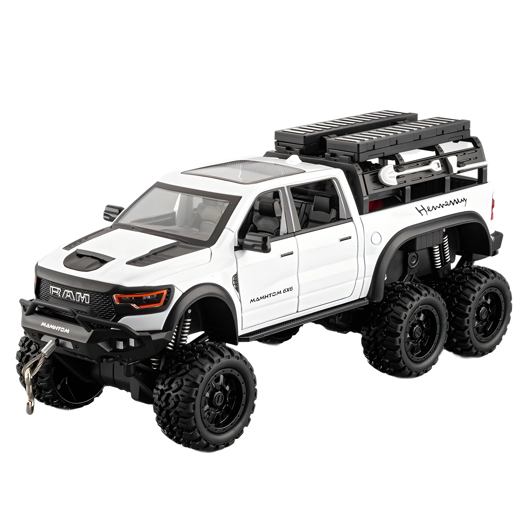 1:24 DODGE tyrannosaure RAM 1500 REX alliage pick-up modèle de voiture moulé sous pression en métal véhicules tout-terrain modèle de voiture son lumière enfants jouet cadeau