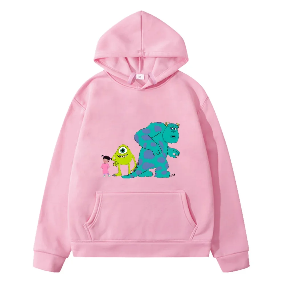 Monsters Inc Cartoon Hoodie Kids Harajuku Cartoon Sweatshirts Autumn Winter Fleece Long Sleeve Boys Girls Children\'s Clothing