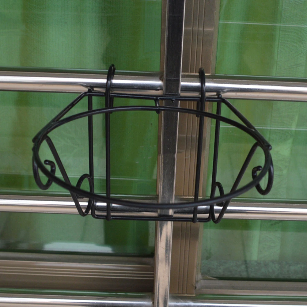 

2pcs Orchid Pot Hanging Stand Black Iron Flowerpot Rack For Balcony Bonsai Display Planter Holder Outdoor Garden Decor