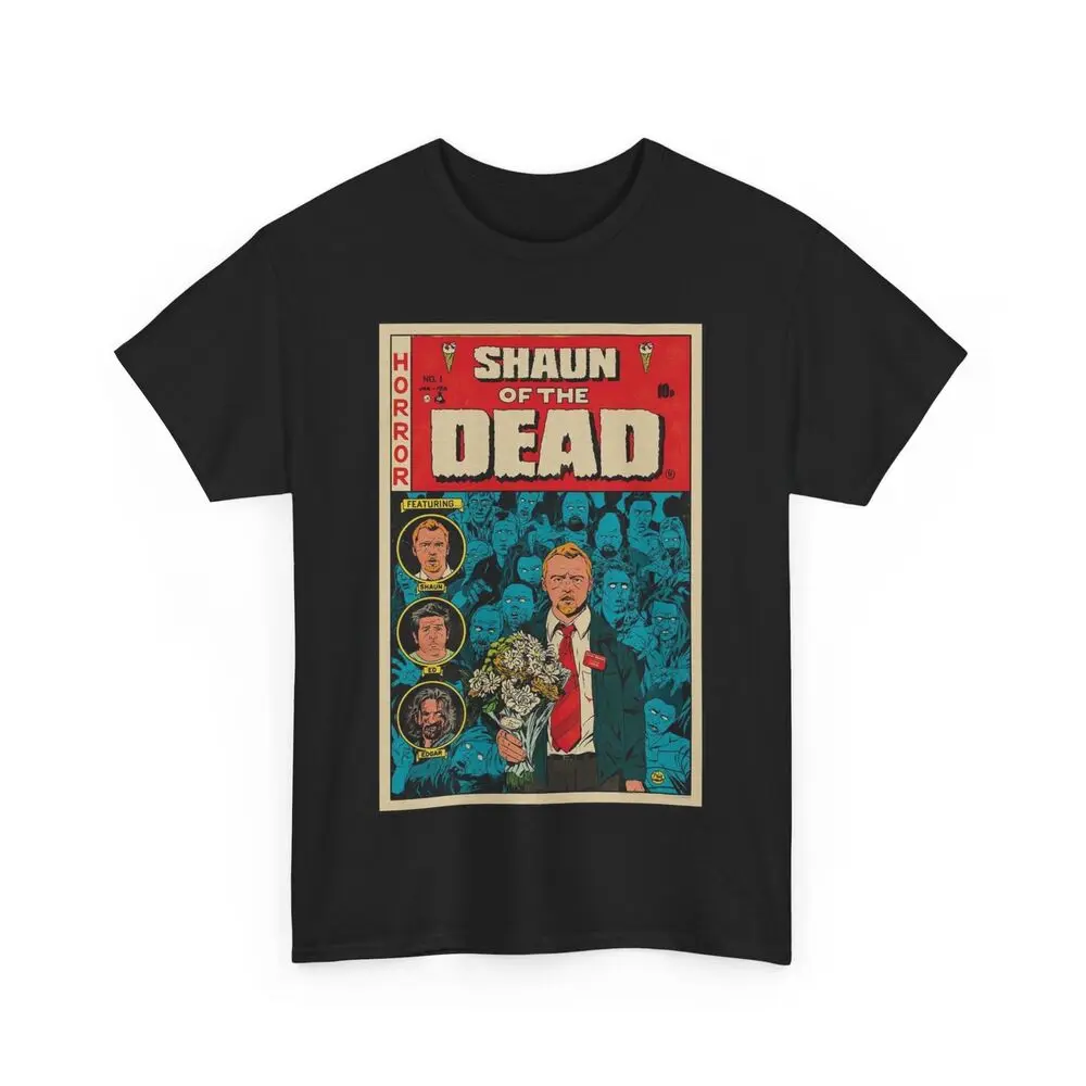 Shaun Of The Dead Movie T Shirt Comic Art Unisex Heavy Cotton Tee