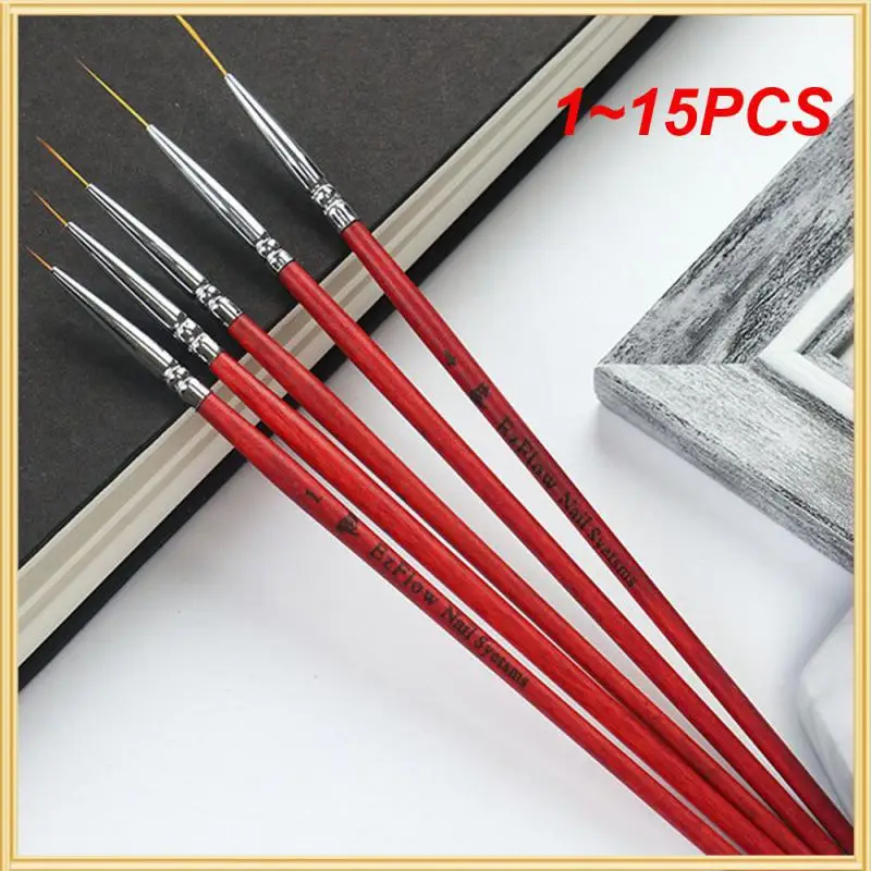 1~15PCS Nail Wire Drawing Pen Portable Redwood Pole Nail Tool Nail Pen Smooth Multifunction Nail Nail Brushes Easy To Extend