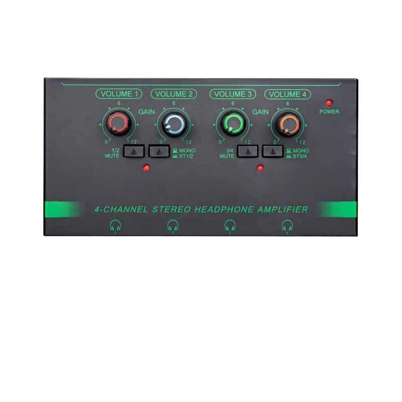 عشرة عناصر TLF Xtuga EH04 مضخم ضوت سماعات الرأس المدمج ذو 4 قنوات للمسرح والاستوديوهات