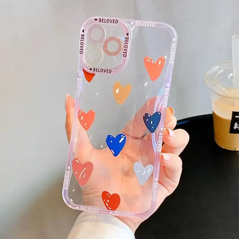 Case for Samsung Galaxy A13 A03S A04S A02 A03 A10 A10S A11 M11 A12 F12 M12 A20S A22 M22 4G 5G Cover Graffiti Love Heart