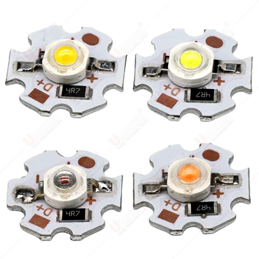 

5 шт. светодиодные лампы 1 Вт 33 мли 3 Вт 45 мли 5 В мощные розовые, красные, белые, зеленые, синие RGB источник света с алюминиевой подложкой, бусины для ламп