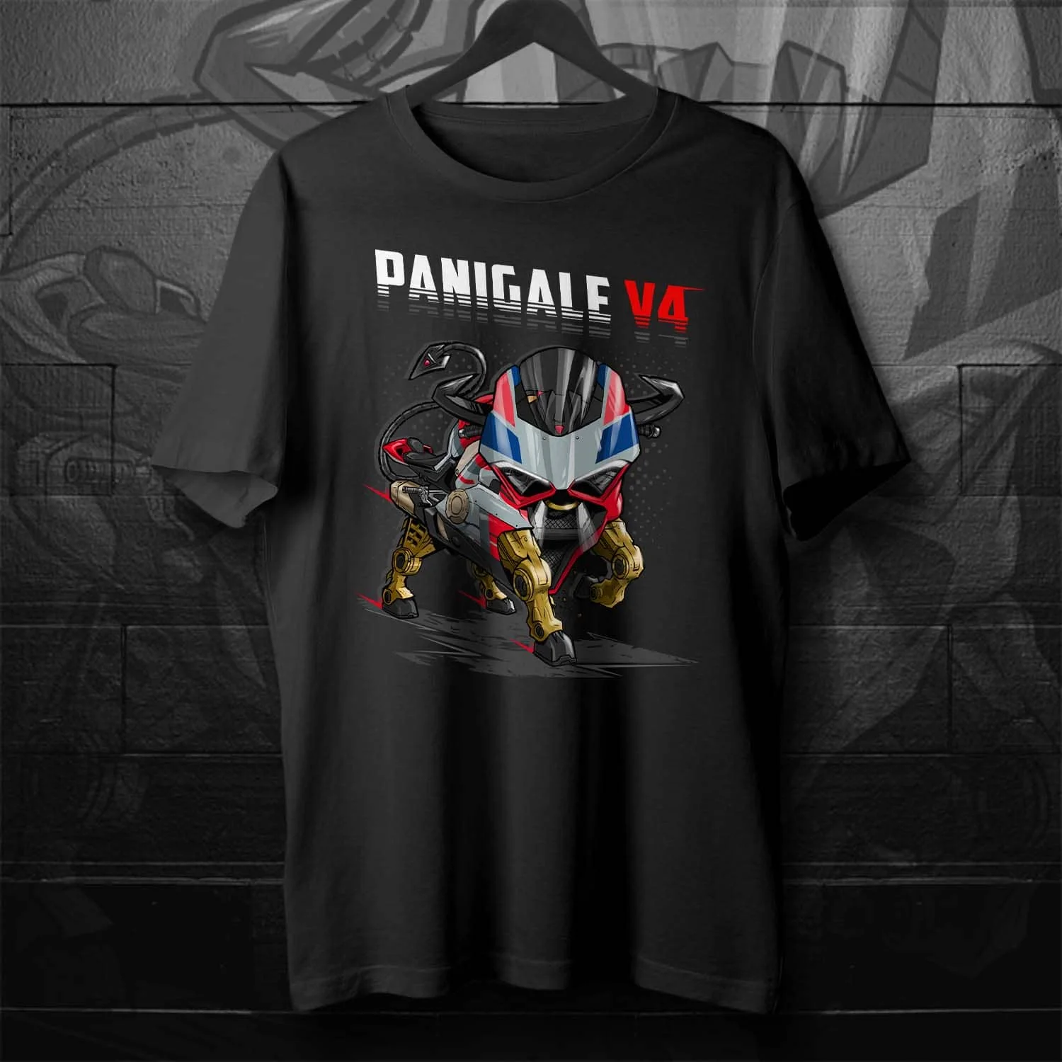 Classic Italian Motorcycle Panigale V4 Bull Inspiration T-Shirt 100% Cotton O-Neck Short Sleeve Casual Mens T-shirt Size S-3XL