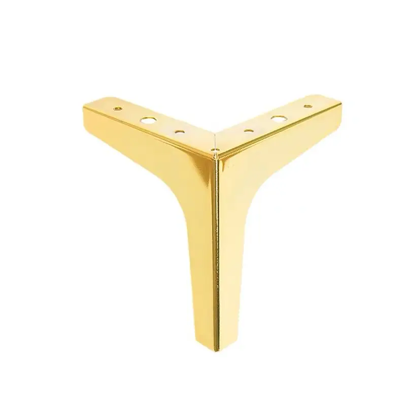 4PCS European-style New Three-pronged Tea Table Leg Furniture Leg Iron TV Cabinet Leg Gold Leg Table Leg Sofa Foot Pad