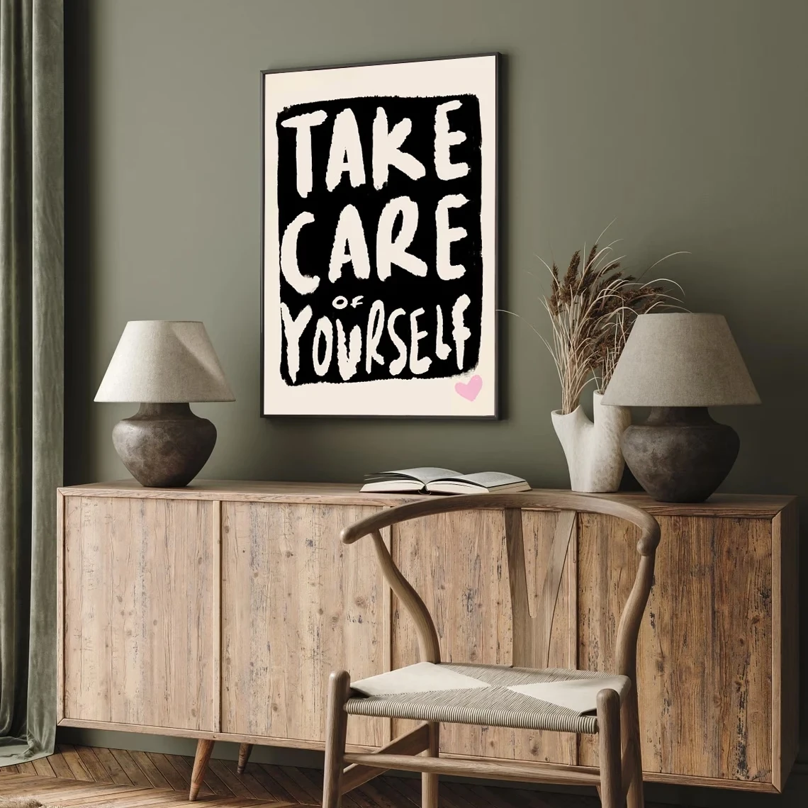 Trendy Take Care Of Yourself Motivational Quote Wall Art Print Canvas Painting Poster Picture For Kitchen Home Decor