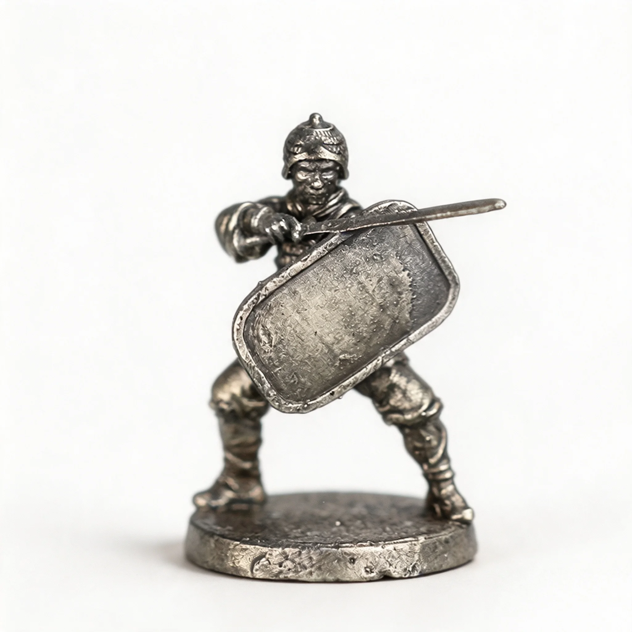 New White Copper Han Dynasty Soldier Figurine Miniature Model Tabletop Game Chess Piece Desktop Decor