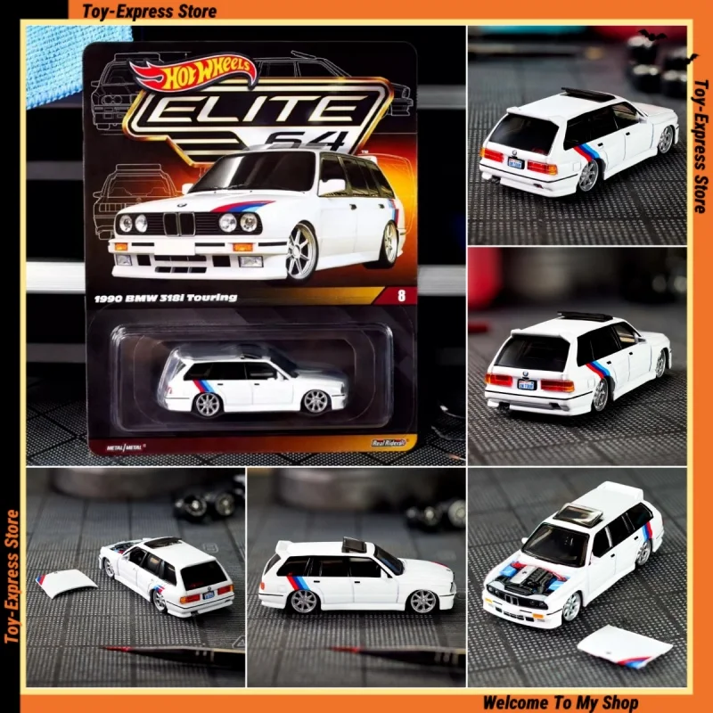 

Hot Wheels 2025 Elite 64 Children Toys Hotwheels 1:64 Car Model Boys Kids Toys 1990 BMW 318i Touring Diecast Alloy Collectible